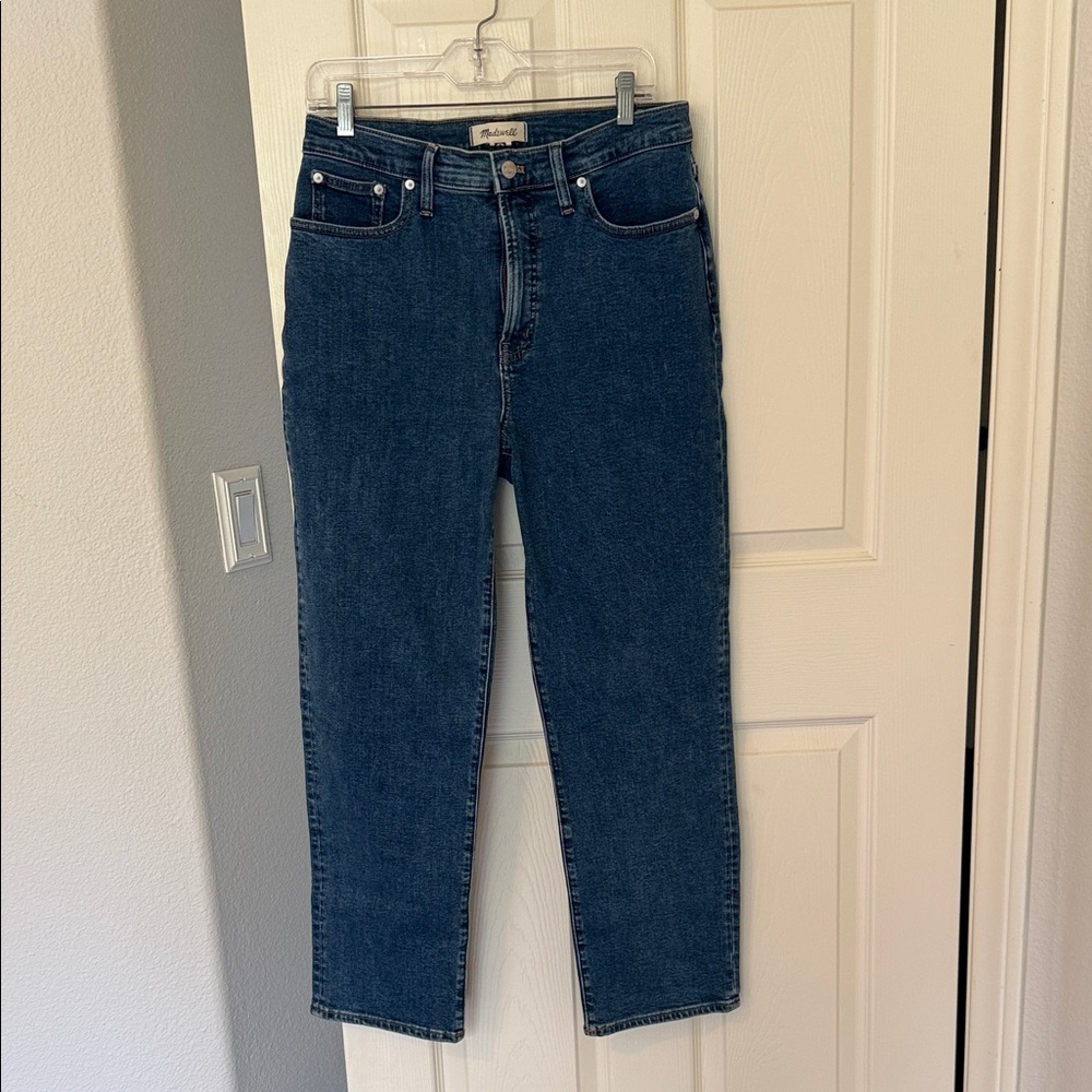 Madewell The Perfect Vintage Straight Dark Blue Jeans